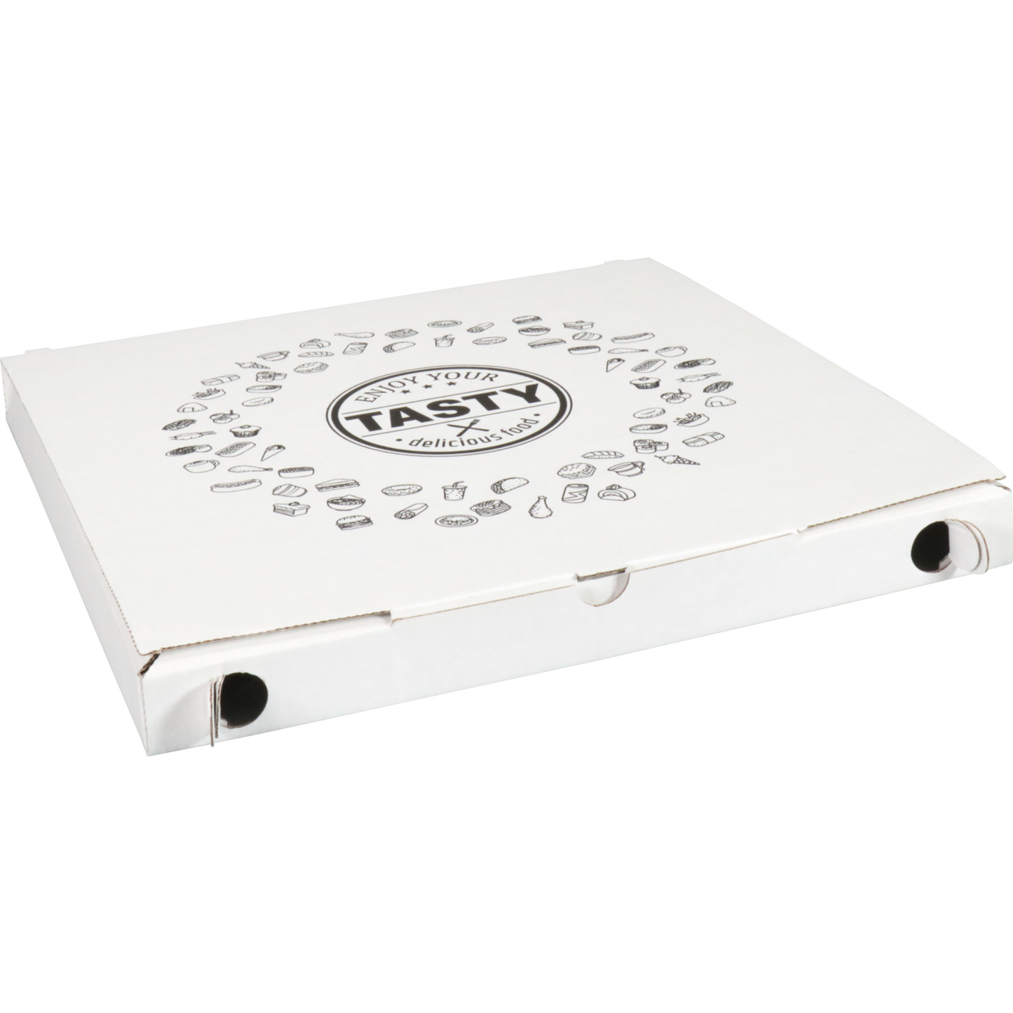 Klika - Pizzadoos | TASTY | golfkarton | 32x32x3cm | vegetale | wit | 150 stuks
