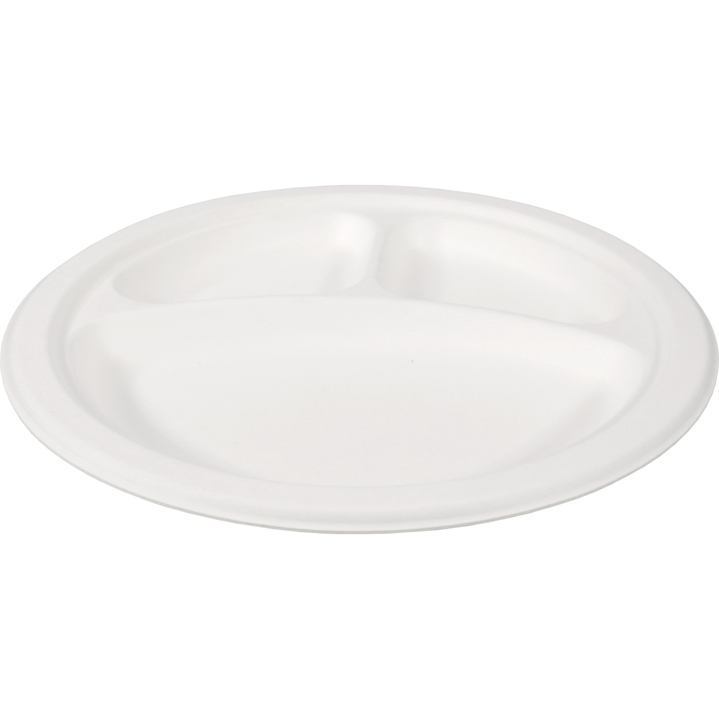 Depa - Bord | rond | 3-vaks | bagasse (suikerrietpulp) | Ø26cm | wit | 500 stuks