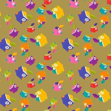 Klika - Papier d'emballage cadeau Papier d'emballage cadeau Reading Petes | or 50 cm