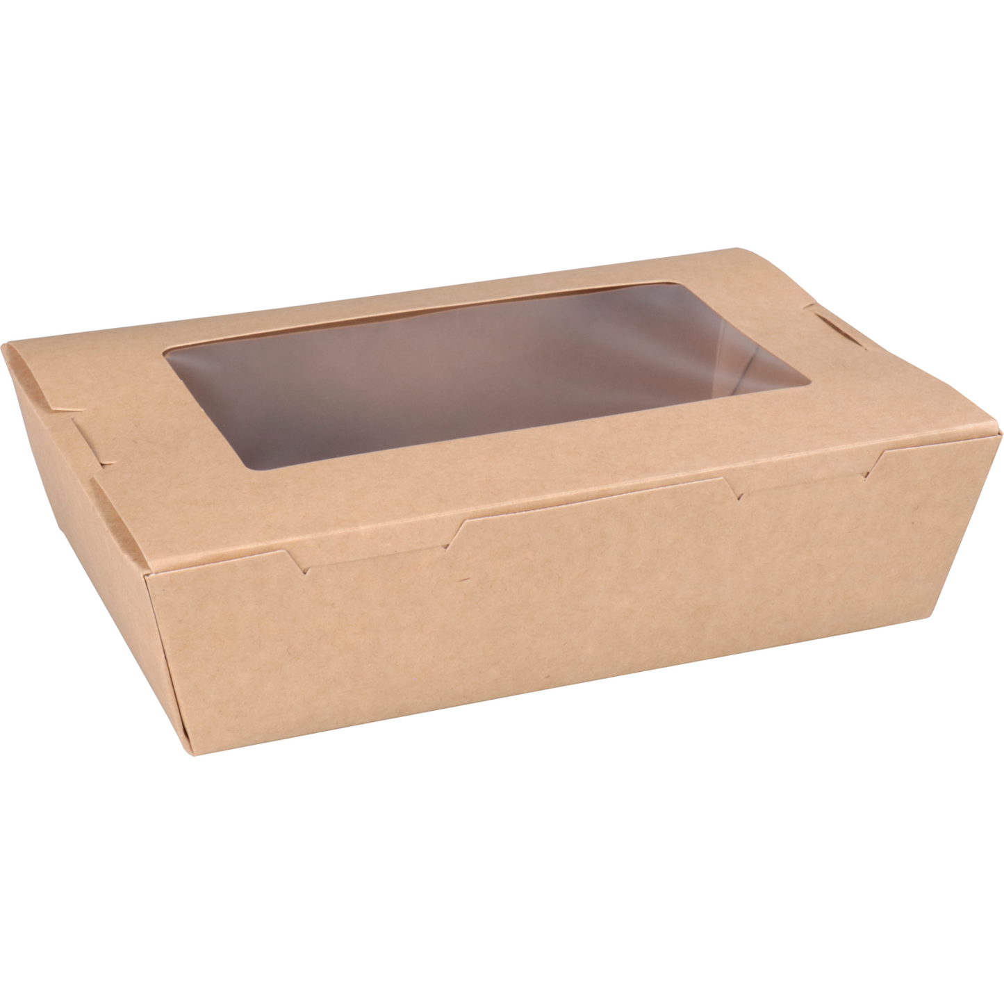 Depa - Bak | Karton + PE + PET-coating | met venster | maaltijdbox | 180x120x50mm | bruin | 200 stuks