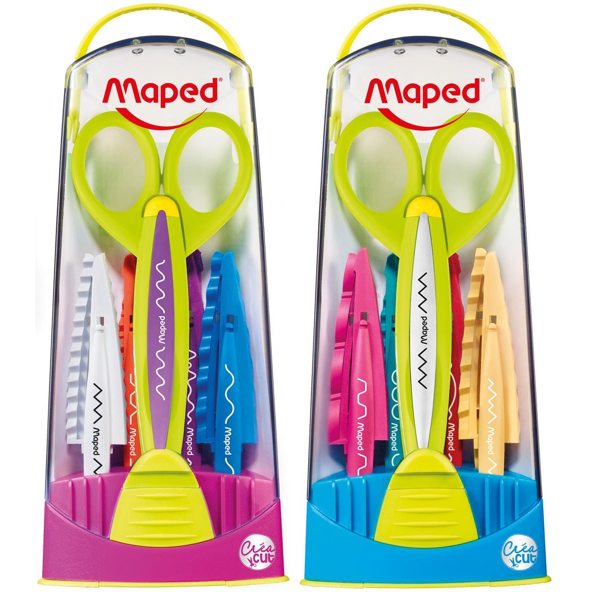 Maped - Schere Crea Cut mit 5 austauschbaren Motiven, Display à 8 Stück, sortiert