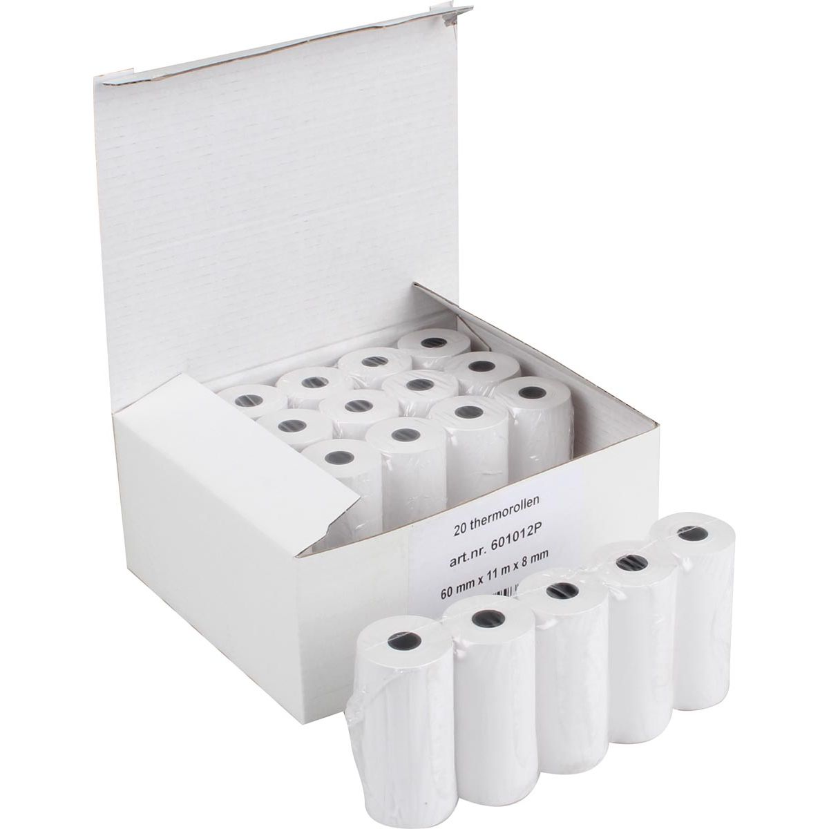 Klika - Rouleau de calcul thermique pi 60 mm, alésage 8 mm, longueur 11 mètres, paquet de 20 rouleaux