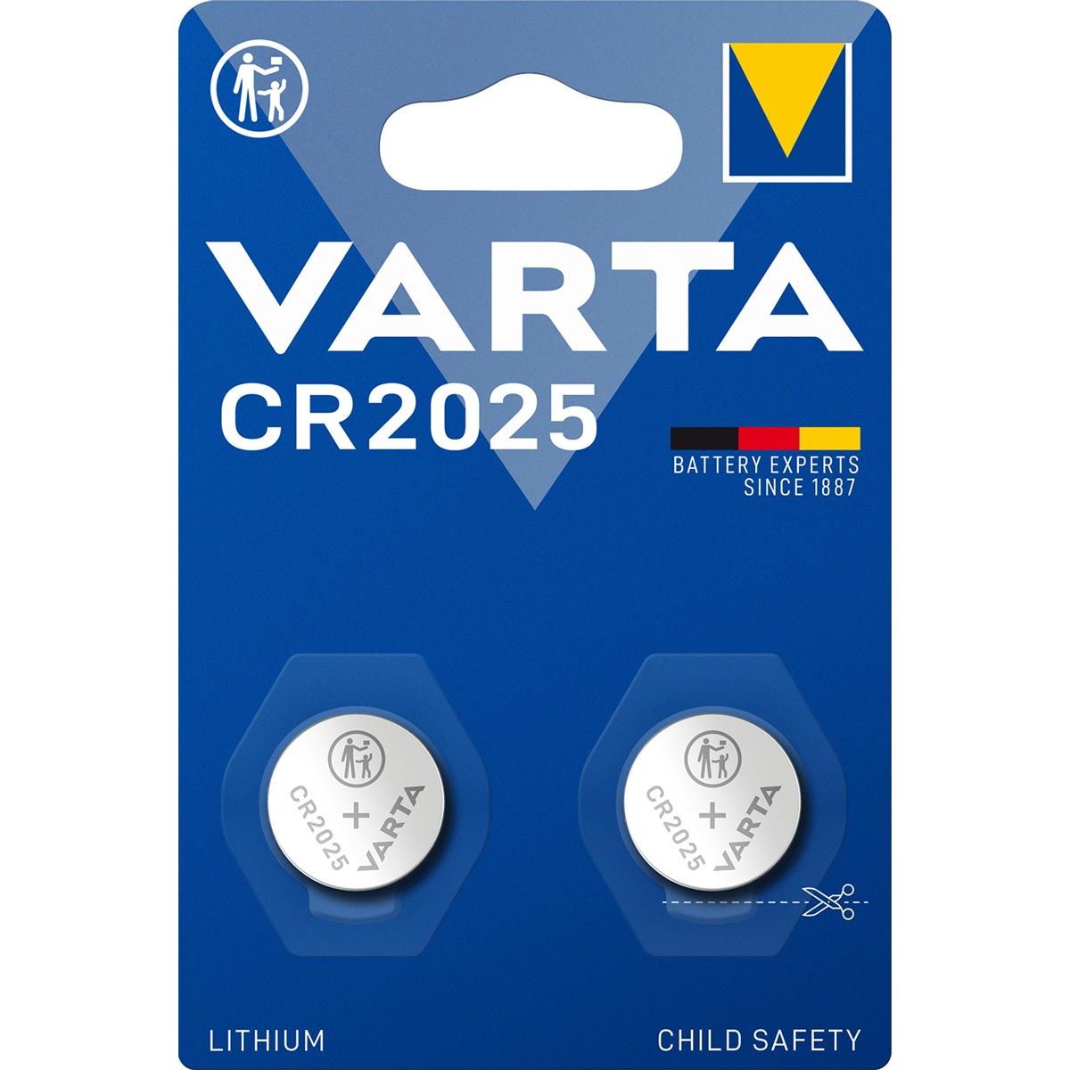 Varta - knoopcel Lithium CR2025, blister van 2 stuks