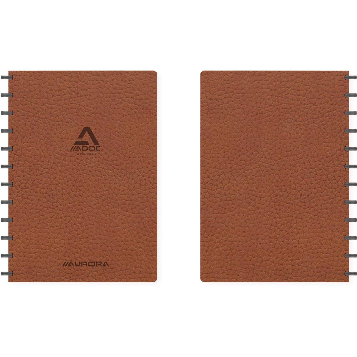 Adoc - Business schrift, ft A4, 144 bladzijden, geruit 5 mm, bruin