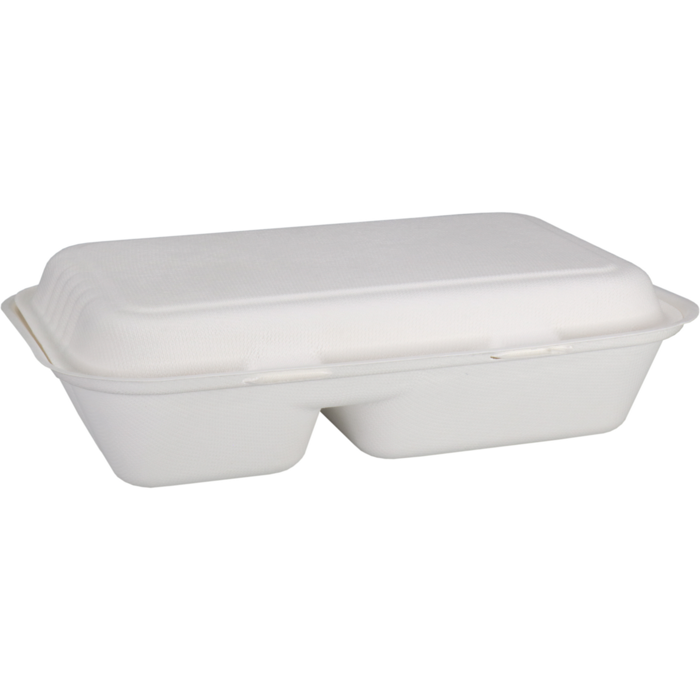 Depa - Bak | Bagasse (suikerrietpulp) | 2-vaks | 1000ml | maaltijdbox | 25x16x6cm | wit | 400 stuks