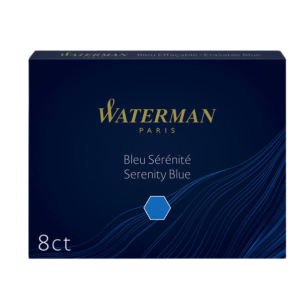 Waterman - Cartouche d'encre no. 23 longs bleus pack de 8 pièces