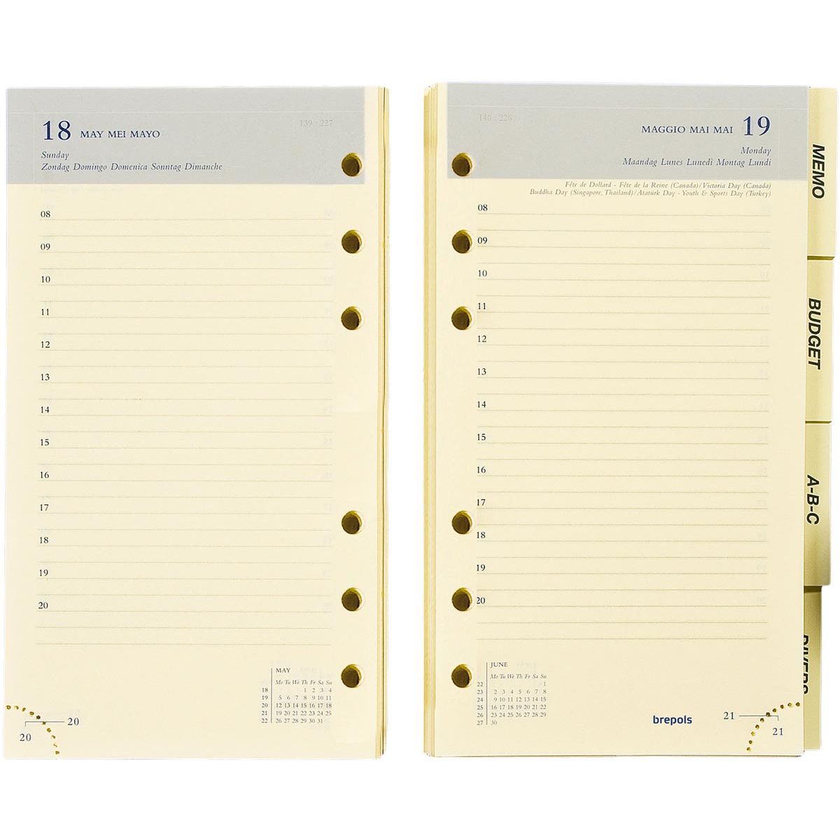 Brepols - Section agenda de remplissage Brefax 11, 2026