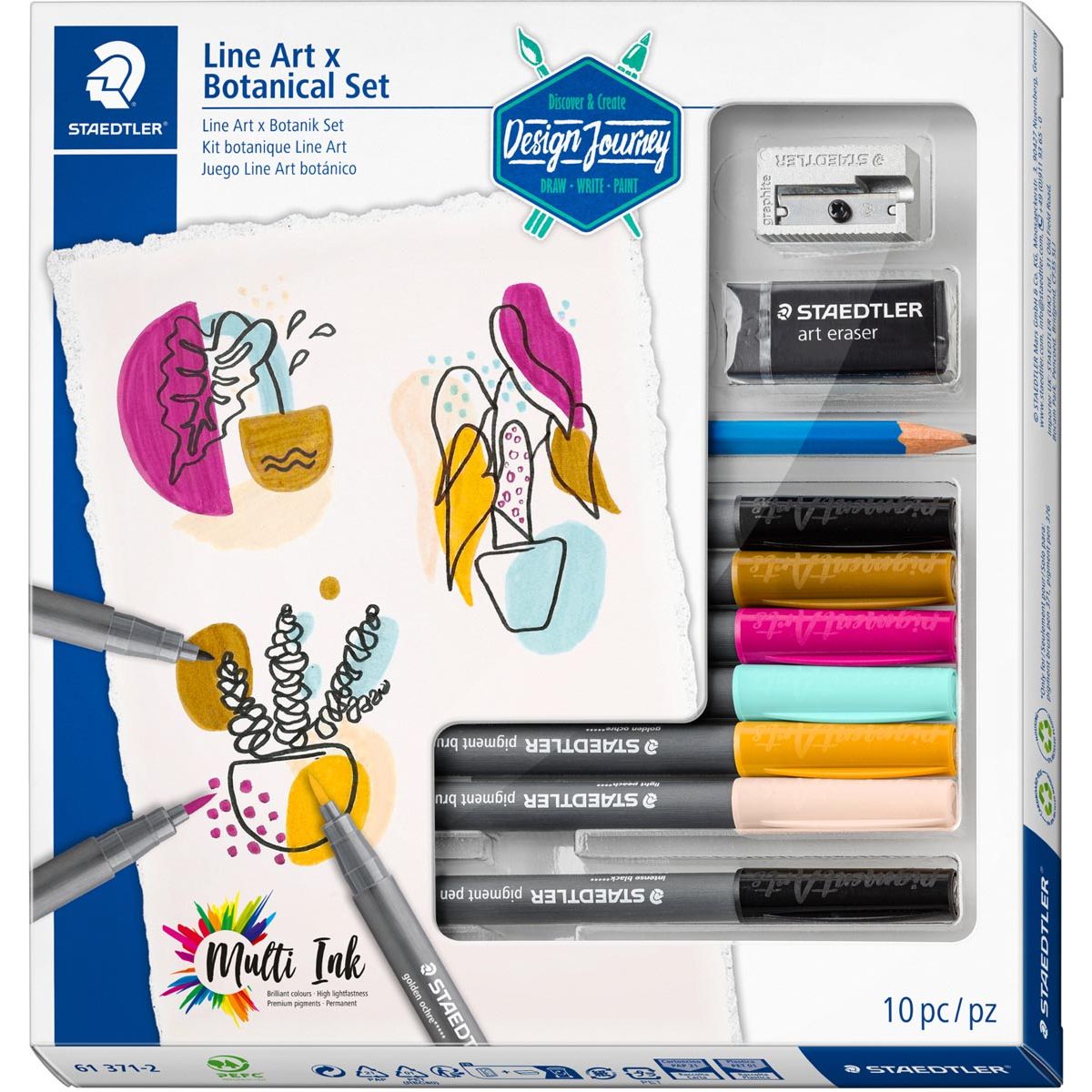 Staedtler - Line Art x Botanical Set, set van 10 stuks