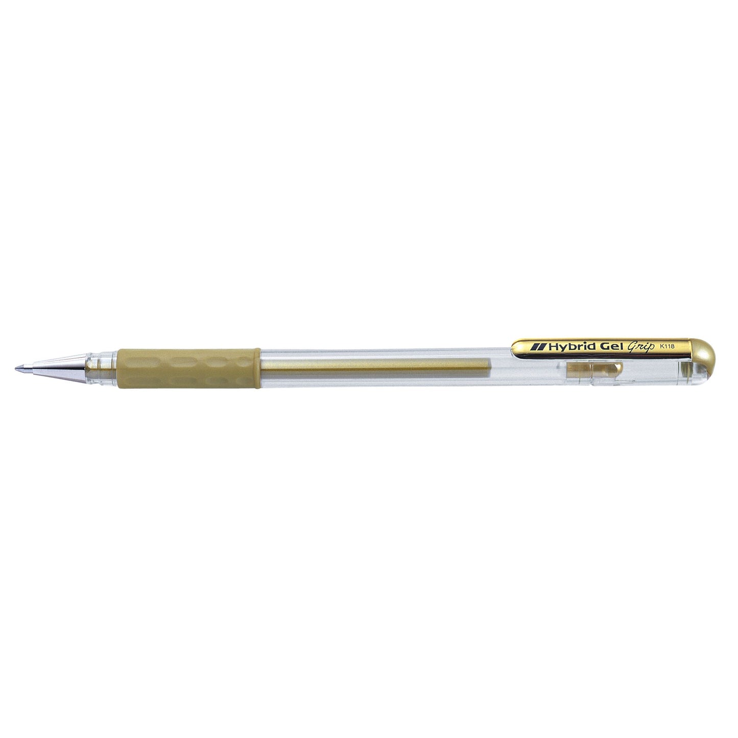 Pentel - Gelschrijver k118 grip m goud | 12 stuks