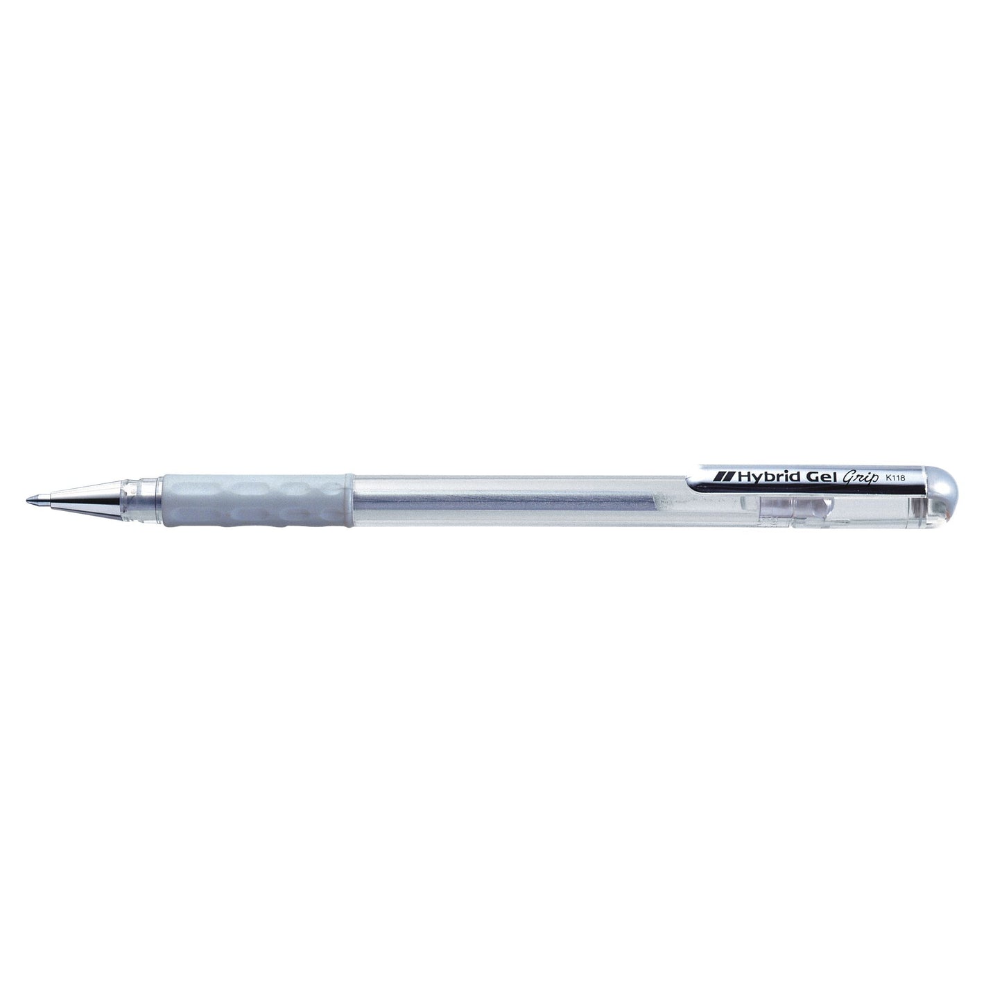 Pentel - Gel Writer K118 Grip moyen argent | 12 pièces