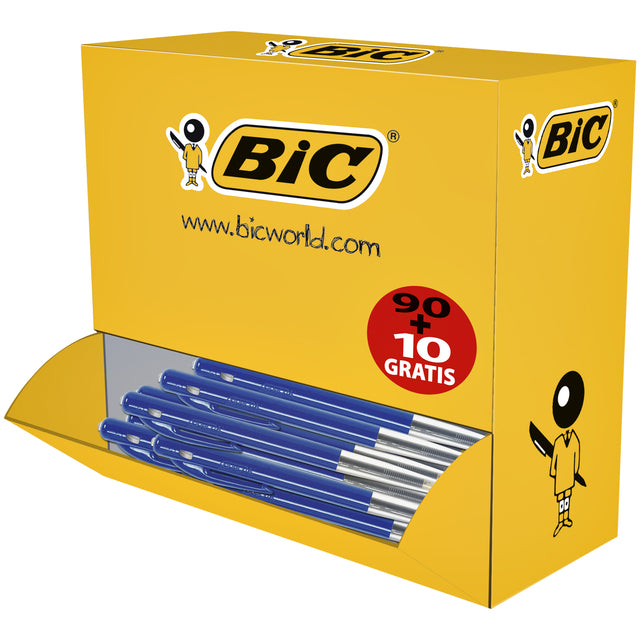 Bic - Stylo bille M10 moyen bleu boite 90+10 offert