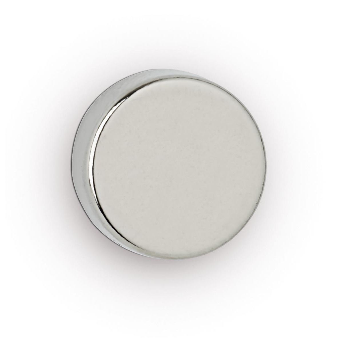 Maul - disque aimanté néodyme, ft 12 x 5 mm, force de traction 4 kg, argent, blister de 4 pièces