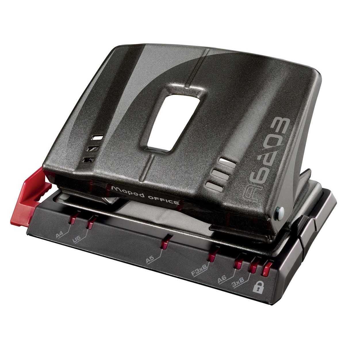 Maped Office – Advanced Metal Locher, 2 Löcher, 20 bis 25 Blatt, grau
