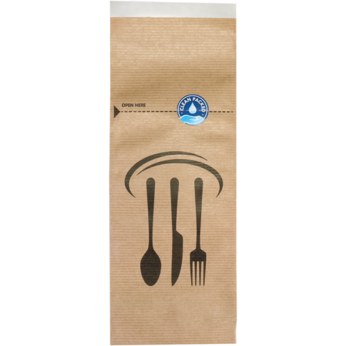 Couverts - pochette de costume 10x260mm kraft marron 250 pièces