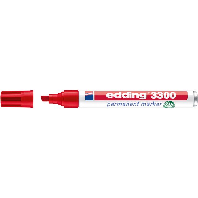 Edding - Filzstift 3300 diagonal 1-5mm rot | 10 Stück