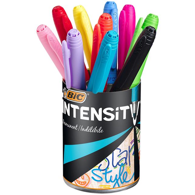 Bic - Feutre Intensité rond moyen assorti pot de 10 pièces