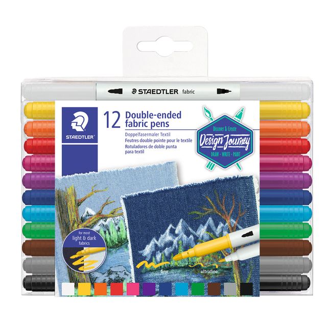 Staedtler - Filzstift 3190 Textil-Duo ass | 5 Stück