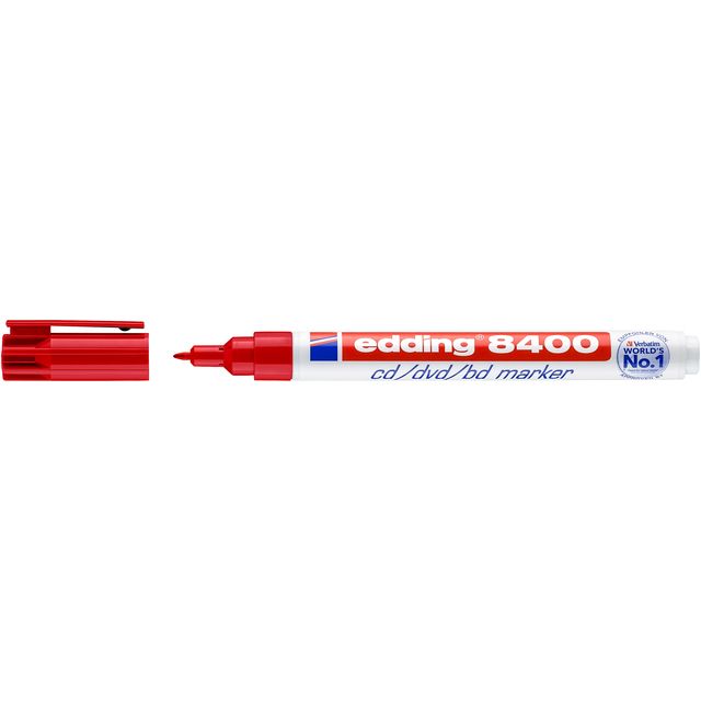 Edding - Marqueur CD 8400 rond 0,5-1,0mm rouge