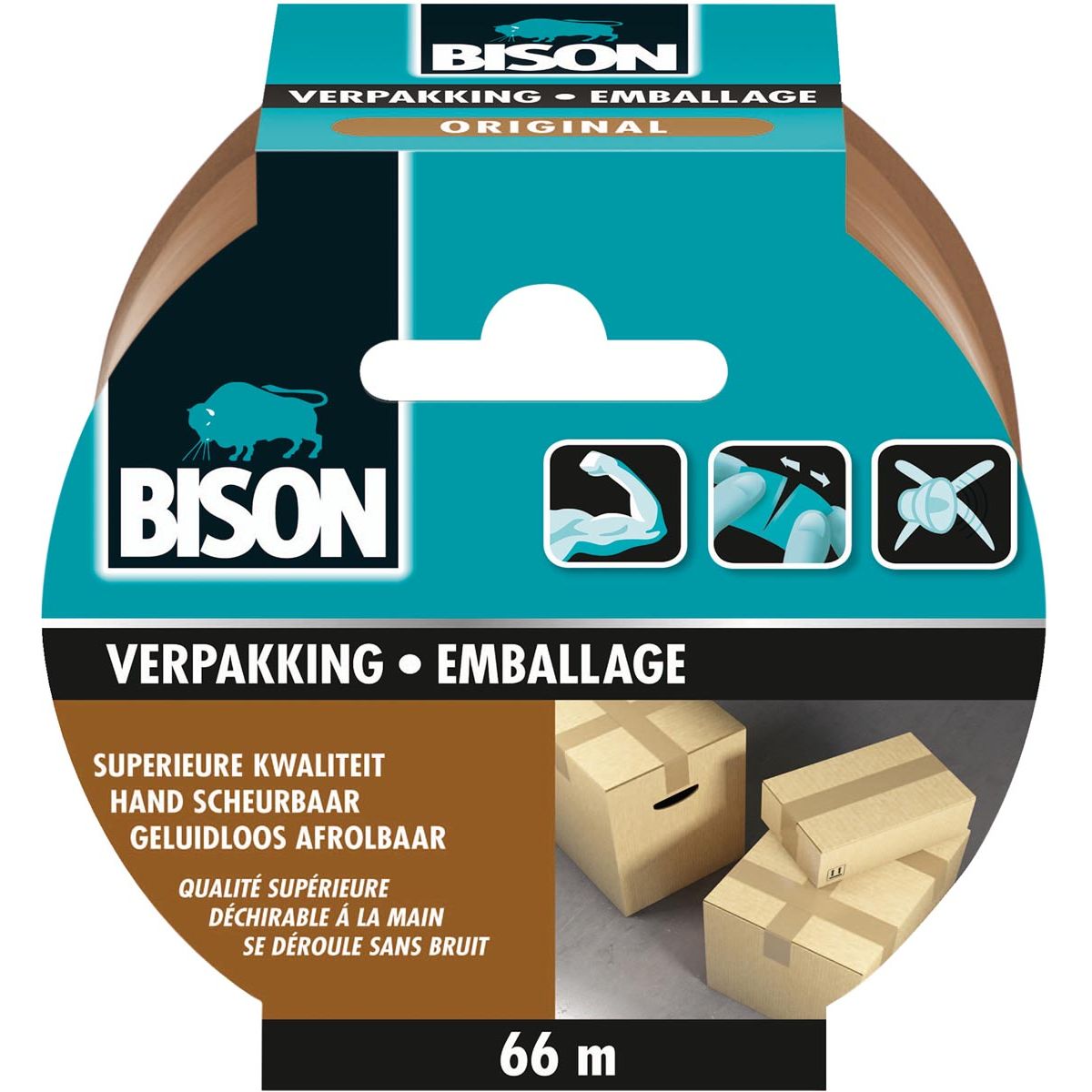 Bison - verpakkingse Original, ft 50 mm x 66 m