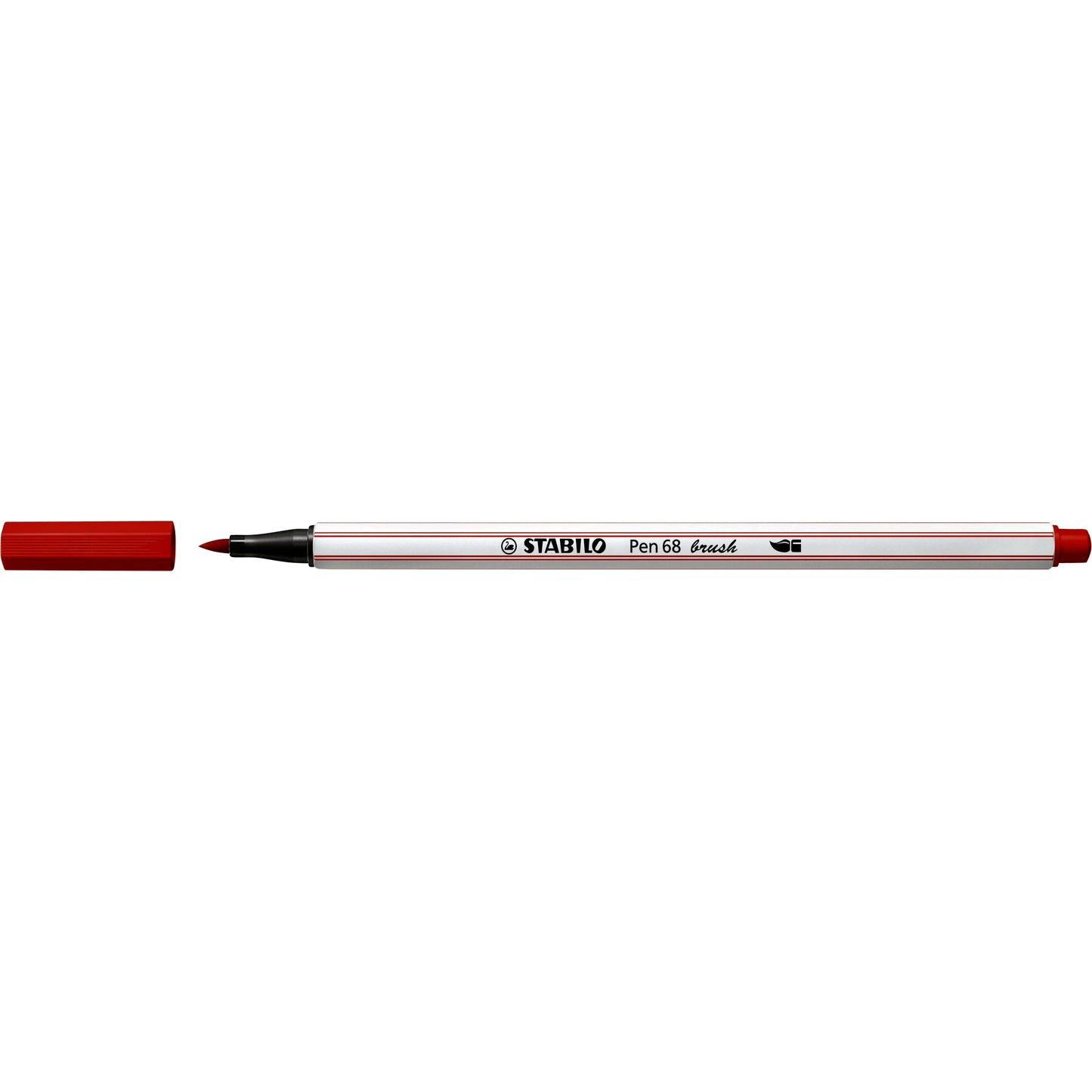 Stabilo - Brushstift pen 68/48 karmijnrood | 10 stuks