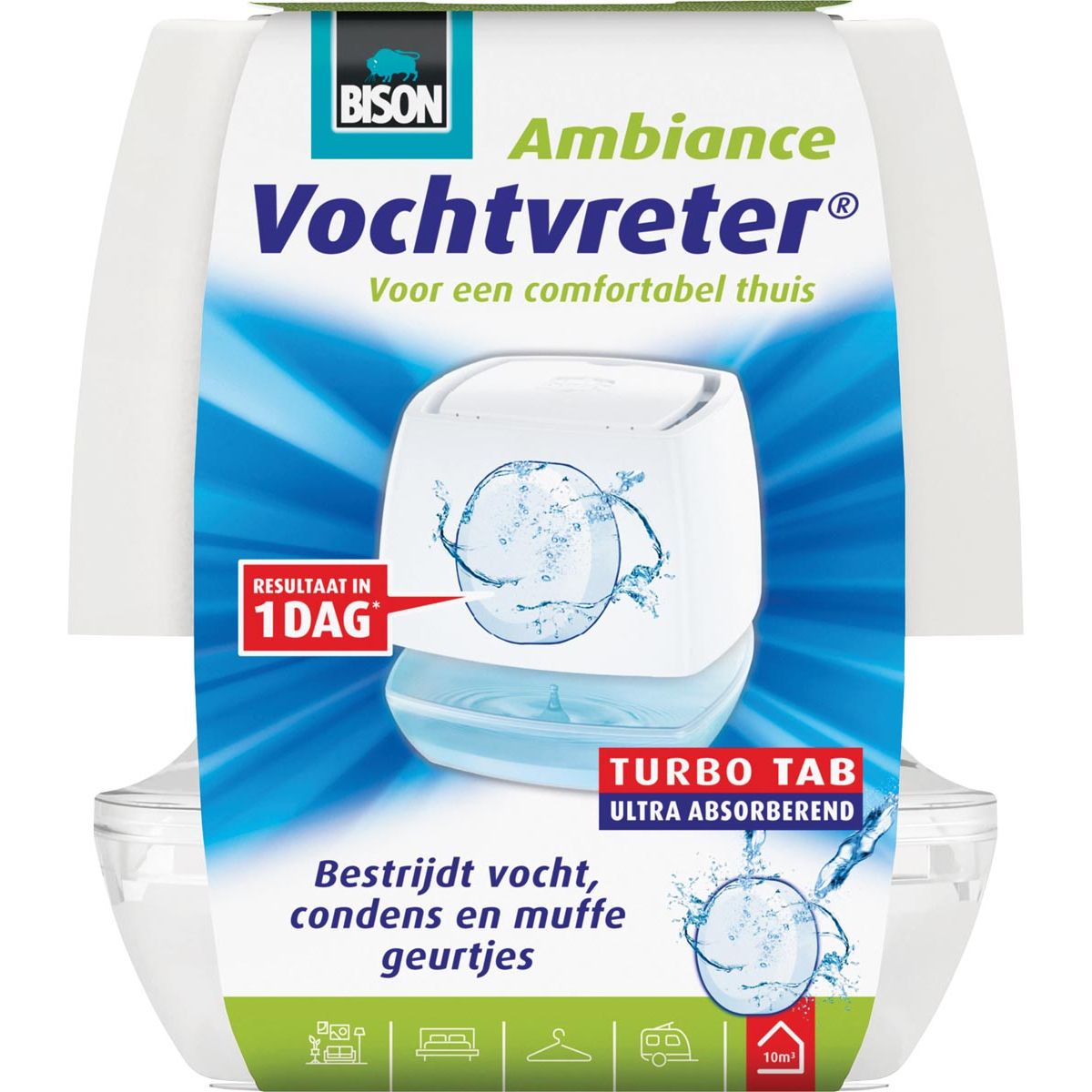 Bison - déshumidificateur rechargeable Ambiance, fonctionne avec des pastilles de 100 grammes