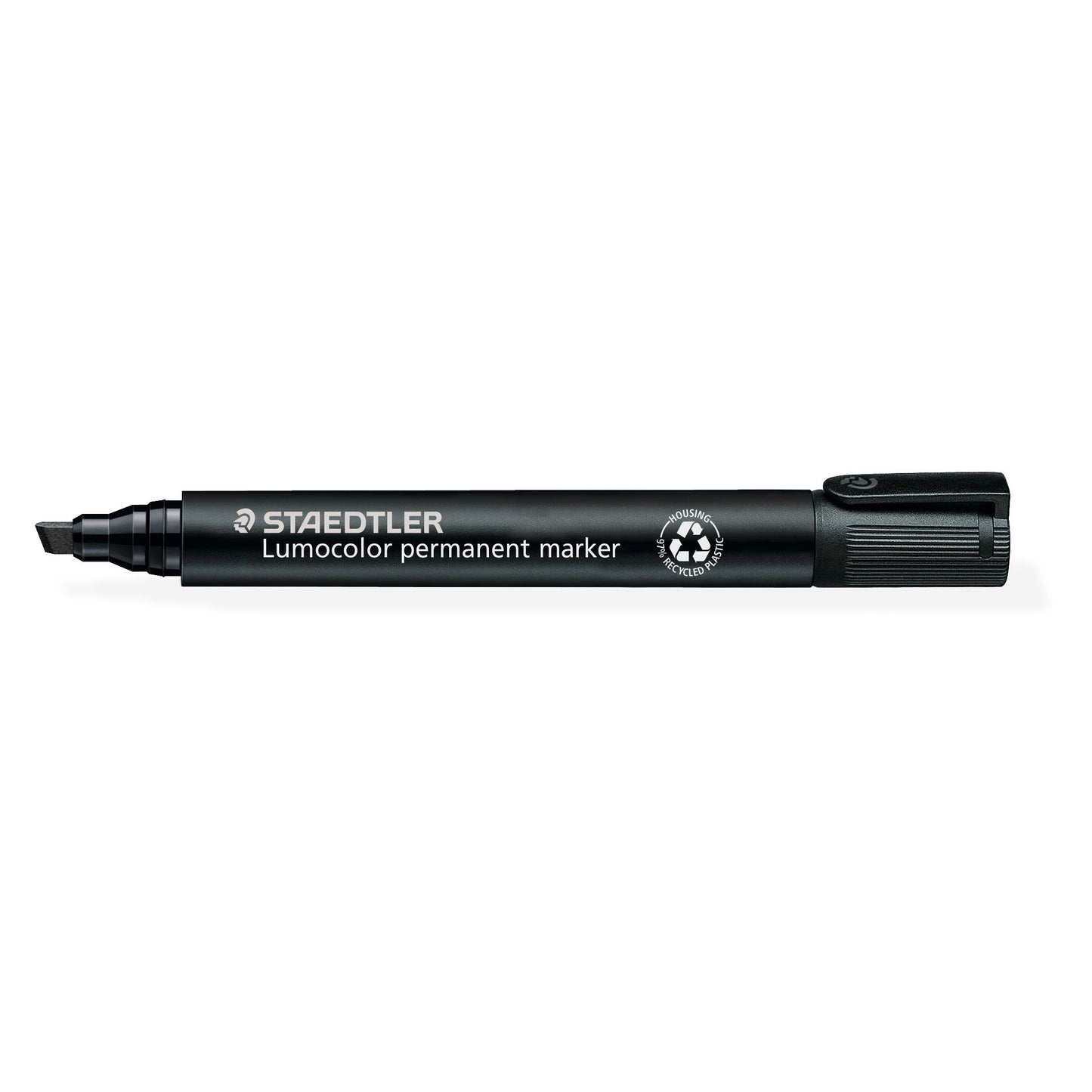 Staedtler - Viltstift lumocolor 350 schuin 2-5mm zw | 10 stuks