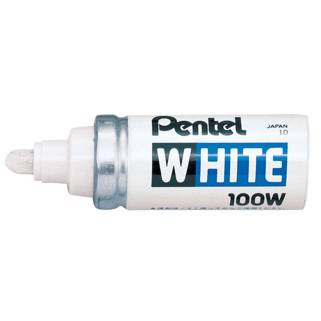 Pentel - Viltstift 100w rond 4mm wit