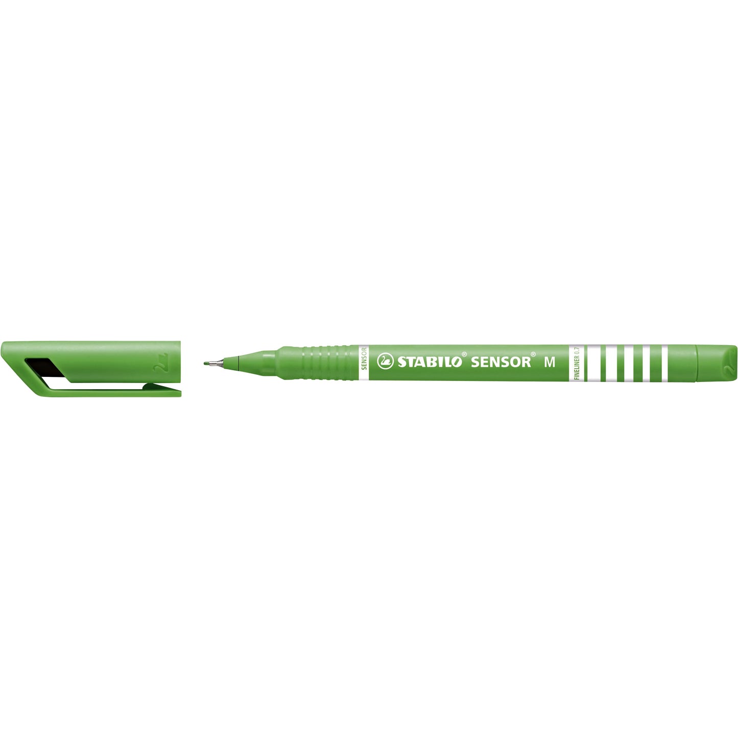 Stabilo - SENSOR, Fineliner, Medium 0.7 mm, Met Meeverende Schrijfpunt, doos 10 stuks, licht groen | 10 stuks