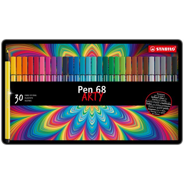 STABILO - Feutre 68/30 Arty medium boîte assortie de 30 pièces