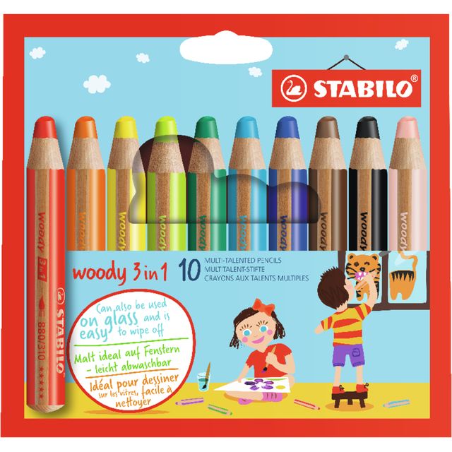 Stabilo - Kleurpotlood 880 woody 3 in 1 10st assorti | 5 stuks