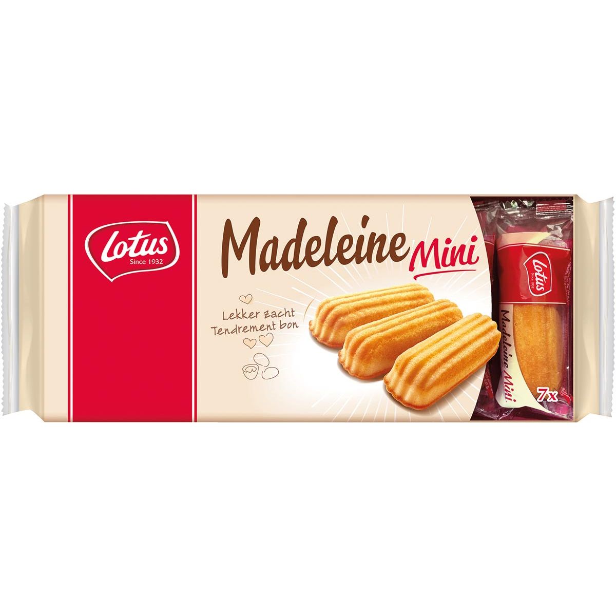Lotus - Madeleine Mini, 17 g, pak van 7 stuks