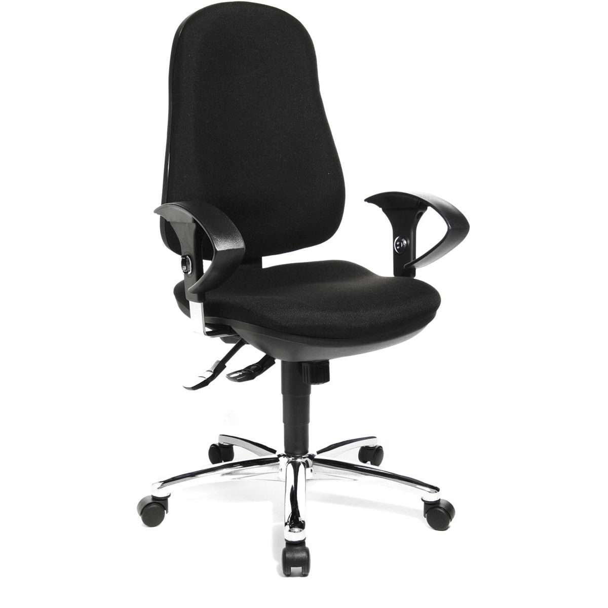 Topstar - Chaise de bureau Top Support SY, noir, base chromée