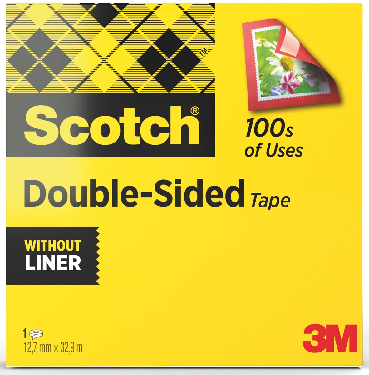 Scotch - dubbelzijdige plakband ft 12 mm x 33 m