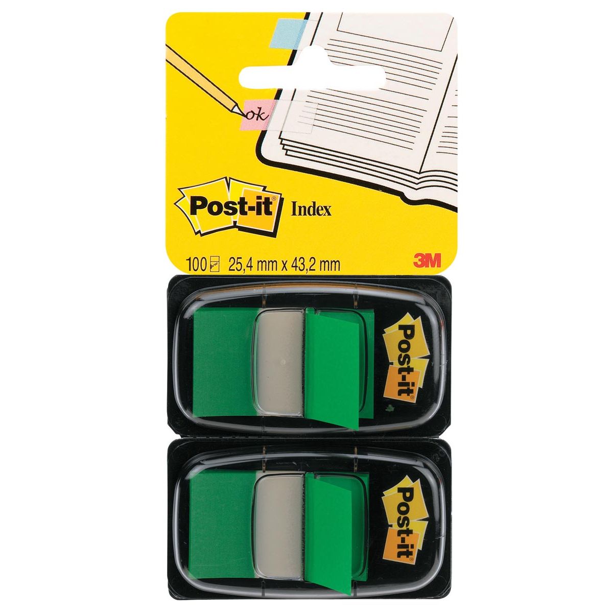 Post-it - INDEXTABS 6802GRE VERT MOYEN