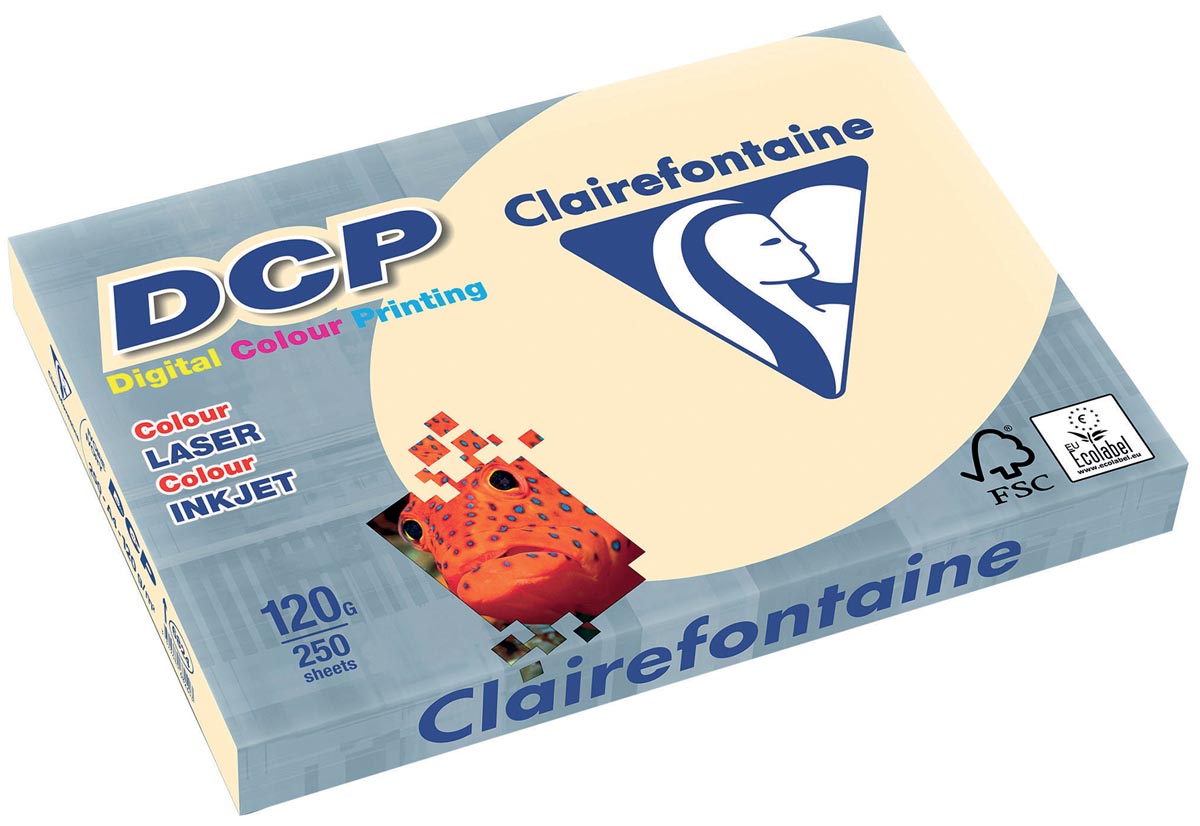 Clairefontaine - DCP presentatiepapier A4, 120 g, ivoor, pak van 250 vel