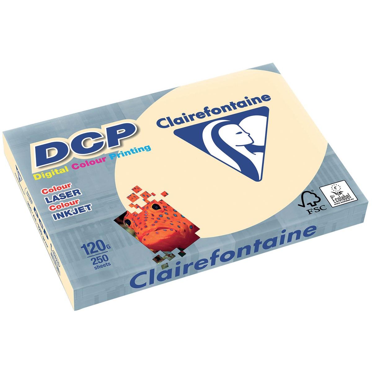 Clairefontaine - DCP presentatiepapier A4, 120 g, ivoor, pak van 250 vel
