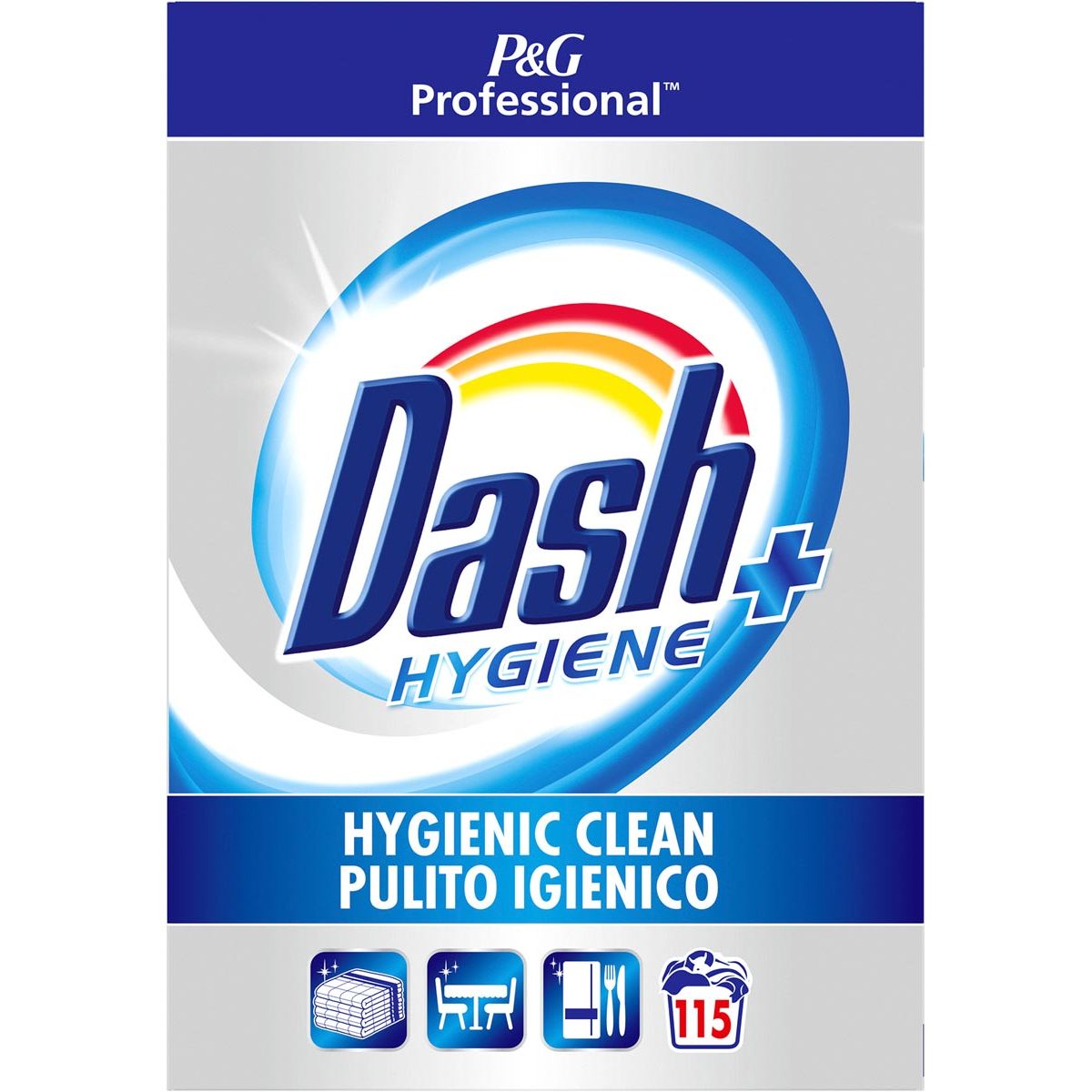 Dash - h Professional Hygiëne Plus waspoeder, doos van 5,75 kg, 115 wasbeurten