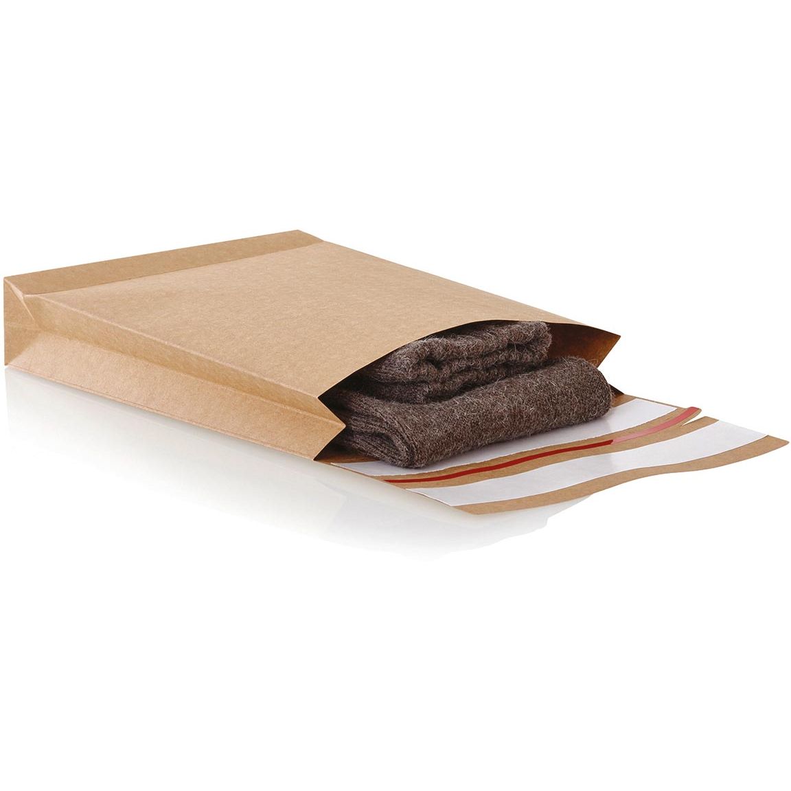 E-green - enveloppen met blokbodem, ft 229 x 162 x 40 + 86 mm, doos van 250 stuks
