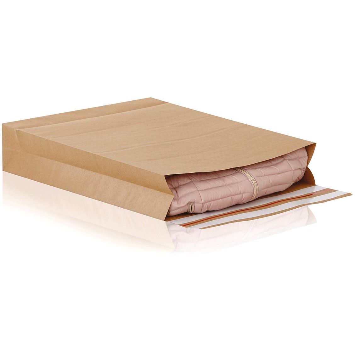 E-grün – Briefumschläge mit Blockboden, ft 590 x 450 x 100 + 95 mm, Karton mit 100 Stück