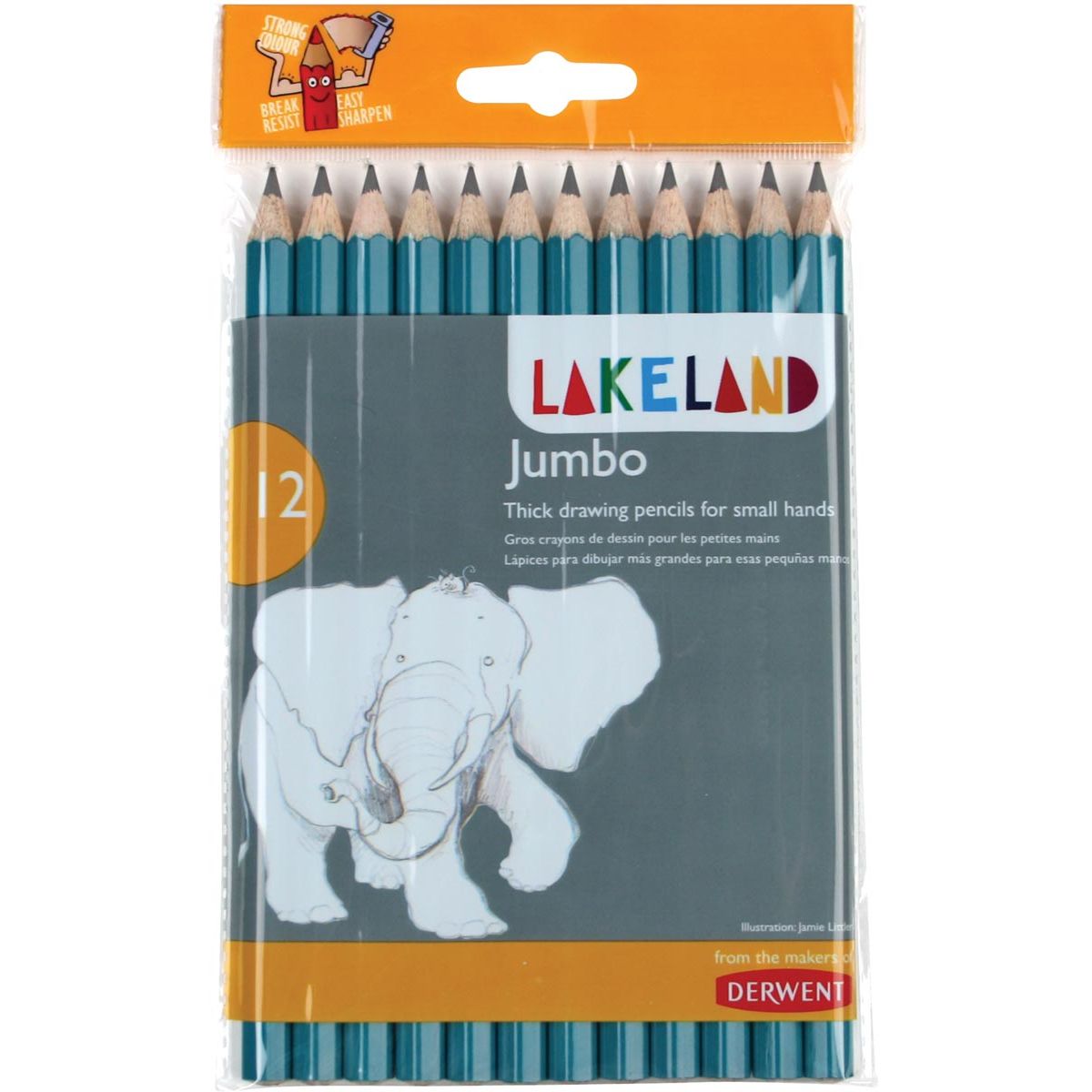 Derwent - Lakeland grafietpotlood HB, pak van 12 stuks