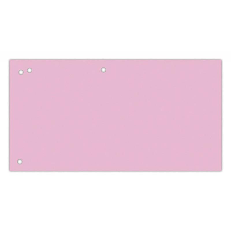 OFFICE products - verdeelstroken, 240 x 105 mm, pak van 100 stuks, roze