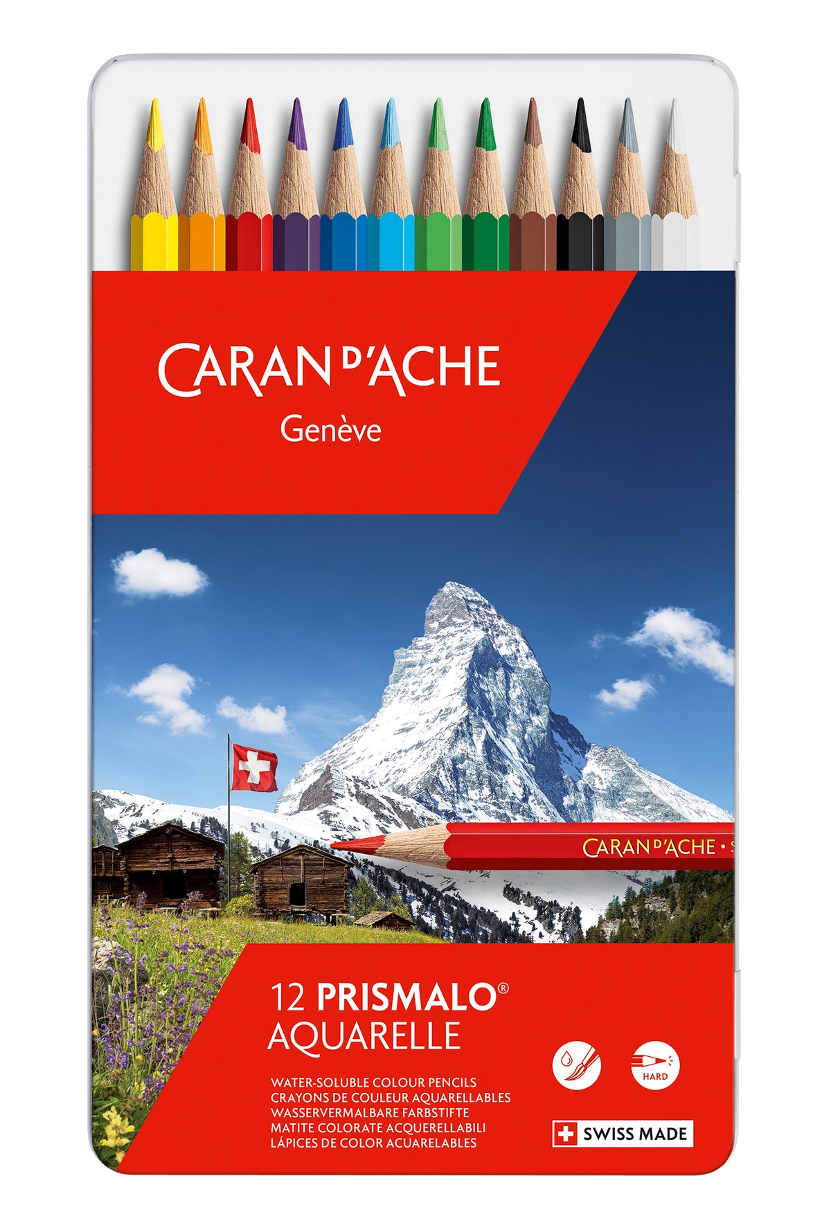 Caran d'ache - Crayons de couleur lo 12 pièces assorties