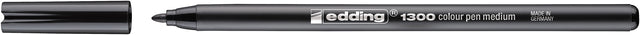 Edding - Fineliner 1300 moyen noir | 10 pièces