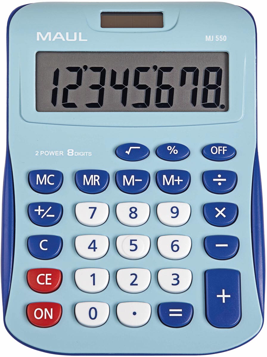 Maul - Calculatrice de bureau MJ 550, junior, bleu clair