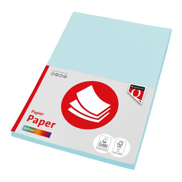 Quantore - Papier copie Couleur A4 120gr bleu clair 100 feuilles
