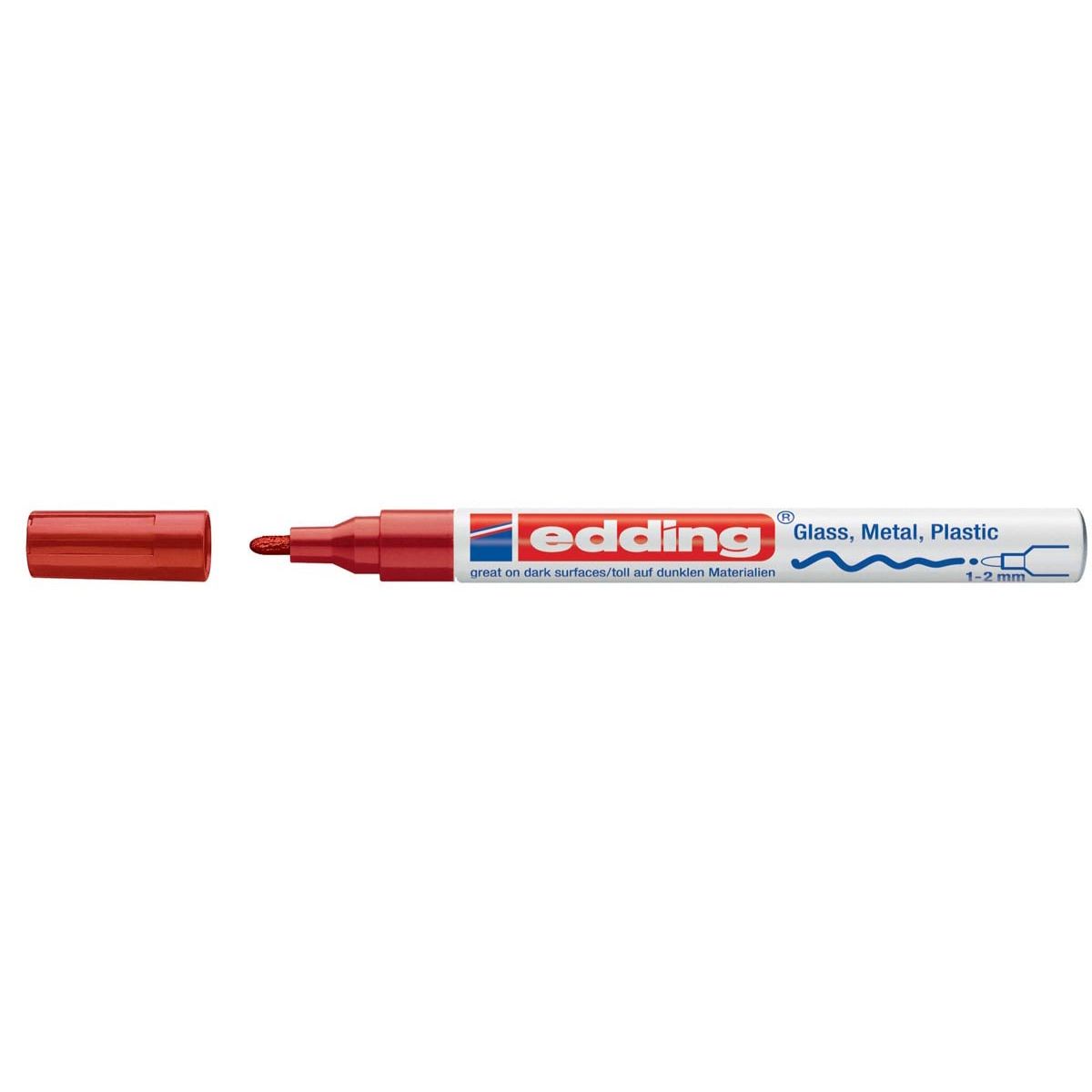 Edding - marqueur peinture brillante e-751 CR rouge