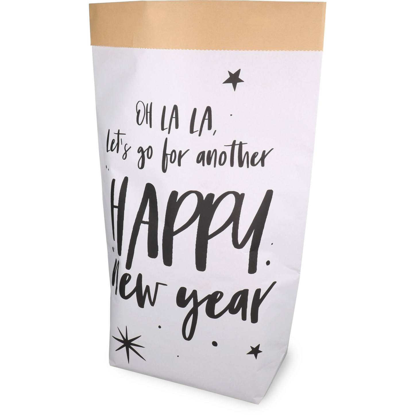 Klika - Zak | Cadeauzak | Kraftpapier | 40/ 14x58.5cm | Ohlala | wit/zwart | 100 stuks
