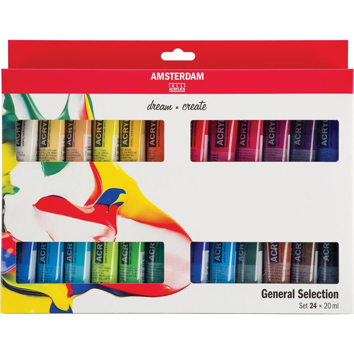 Amsterdam - Peinture acrylique Amsterdam tube de 20 ml, carton de 24 pièces