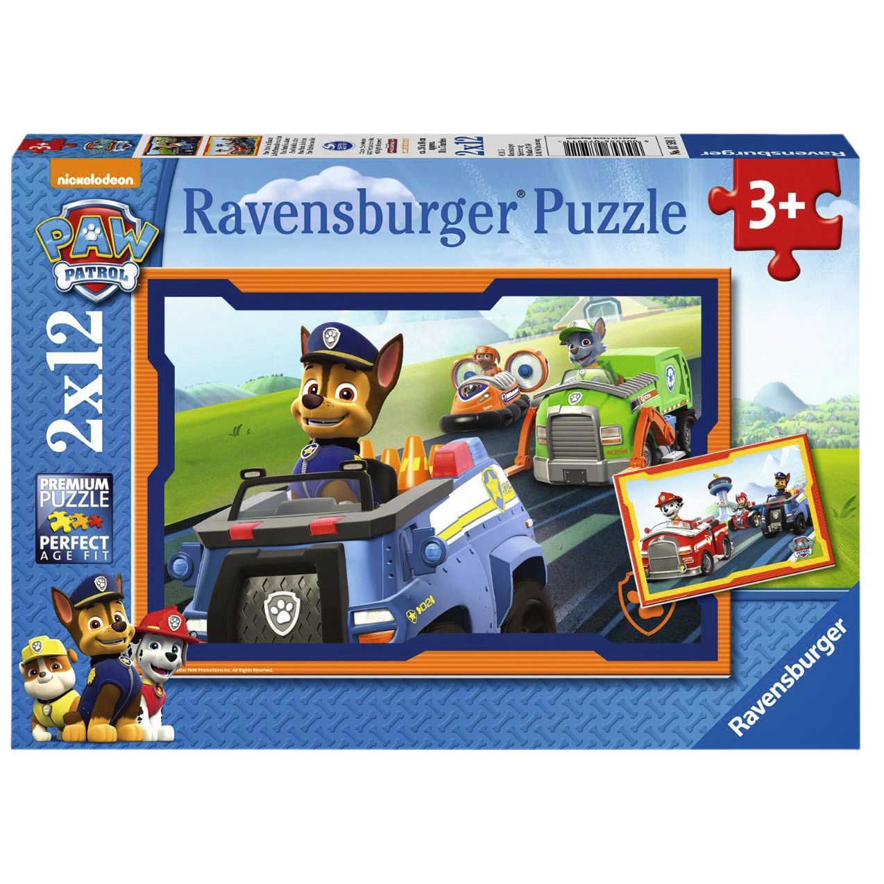 Ravensburger - Puzzle Paw Patrol in Aktion 2 x12 Teile