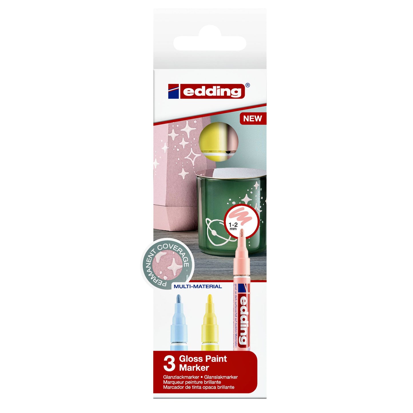 Edding - Paintmarker 751 oliebasis 1-2mm pa ass 3st